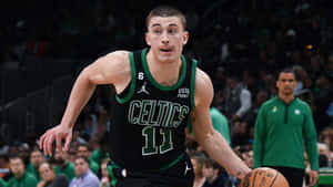 Payton Pritchard Celtics Action Wallpaper