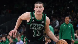 Payton Pritchard Celtics Action Wallpaper