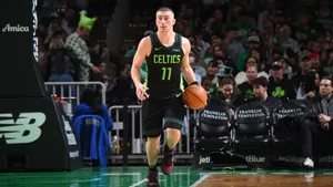 Payton Pritchard Celtics Action Wallpaper