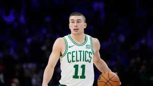 Payton Pritchard Celtics Action Wallpaper