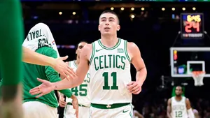 Payton Pritchard Celtics Action Wallpaper