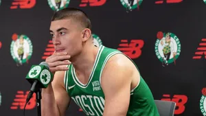 Payton Pritchard Celtics Press Conference Wallpaper