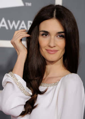 Paz Vega Looking Stunning At A Red Carpet Event Wallpaper