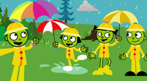 Pbs Kids Yellow Raincoat Wallpaper