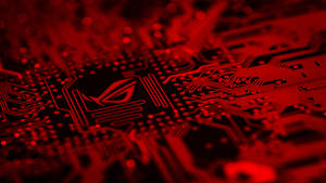 Pc Gaming Red Circuit Board Wallpaper