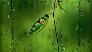 Pea Pod Smile Wallpaper