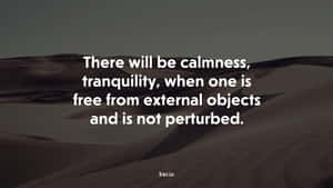 Peace Comes From Not Being Perturbed Wallpaper