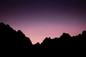 Peaceful Relaxing Mountain Silhouette Wallpaper