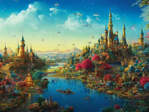 Peaceful Scenic Landscape Wallpaper