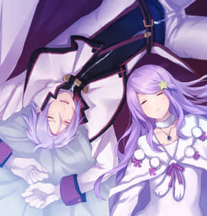 Peaceful Slumber Anime Characters Wallpaper