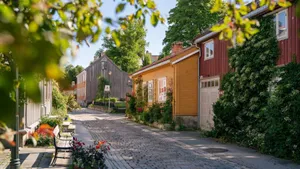 Peaceful Sunset Over The Nidaros Cathedral In Trondheim, Norway Wallpaper