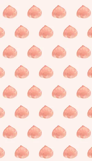 Peach Aesthetic Illustration Pattern Wallpaper