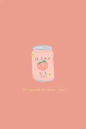 Peach Soda Greeting Aesthetic Wallpaper