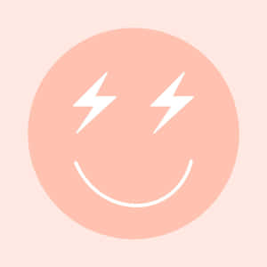 Peachy Lightning Smiley Aesthetic.jpg Wallpaper