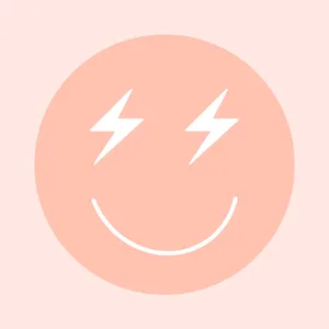 Peachy Lightning Smiley Aesthetic.jpg Wallpaper