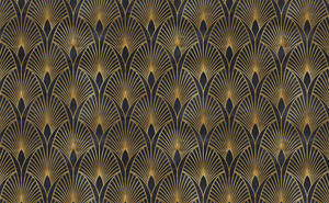 Peacock Gold Background Pattern Wallpaper