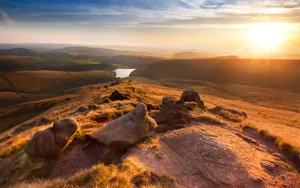 Peak District Sunset Panorama Wallpaper