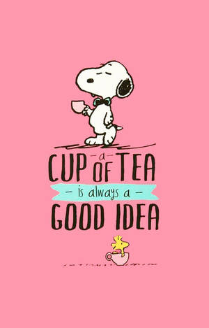 Peanuts Cup Of Tea Wallpaper