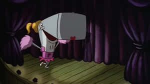 Pearl Krabs Striking A Pose In Her Stylish Outfit Wallpaper