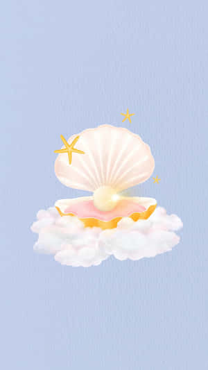 Pearlin Shellon Clouds Illustration Wallpaper