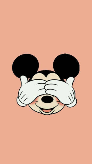 Peek-a-boo Mickey Mouse Iphone Wallpaper