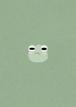 Peeking Froggy Cute Illustration Wallpaper