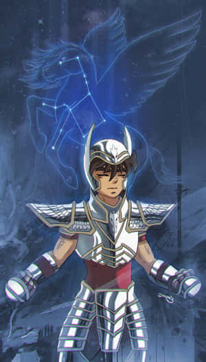 Pegasus Seiya Cosmic Aura Wallpaper
