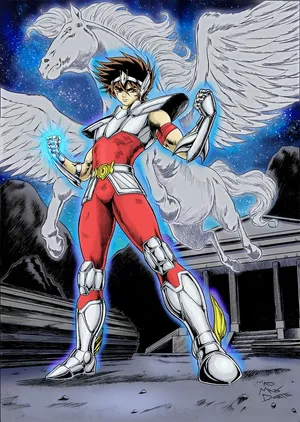 Pegasus Seiya Cosmic Power Wallpaper