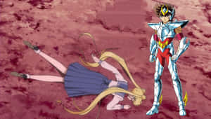 Pegasus Seiya Standing Victorious Wallpaper