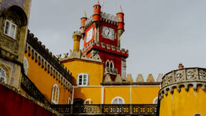 Pena Palace Clock Tower Sintra Wallpaper