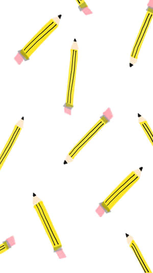 Pencil Pattern Teacher Aesthetic Wallpaper