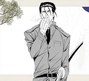 Pensive Samurai Warrior - Saito Hajime Of Rurouni Kenshin Wallpaper