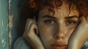 Pensive Youth Gaze Wallpaper