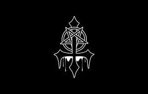 Pentagram Pierced In The Cross Wallpaper