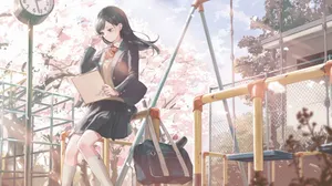 People Hiking Up A Rough Mountain Trail Wallpaper