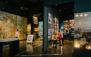 People Inside Rms Titanic Museum Belfast Wallpaper
