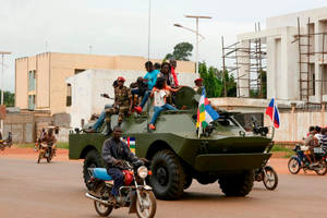 People On Tanks Central African Republic Wallpaper