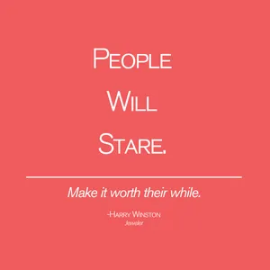 People Will Stare Fashion Quoteby Harry Winston Wallpaper