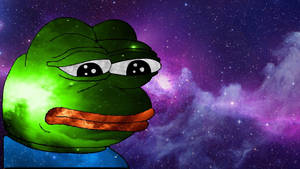 Pepe The Frog Purple Galaxy Wallpaper