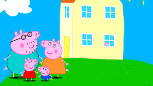 Peppa Pig And Her Family Enjoy A Fun Day Out! Wallpaper