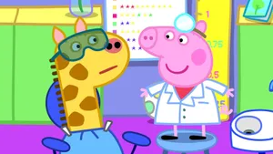 Peppa Pig Dentist Visit Gerald Giraffe Wallpaper