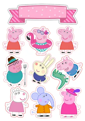 Peppa Pig Iphone Characters Sticker Design Wallpaper