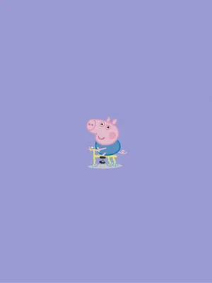 Peppa Pig Iphone George Riding Tricycle Wallpaper