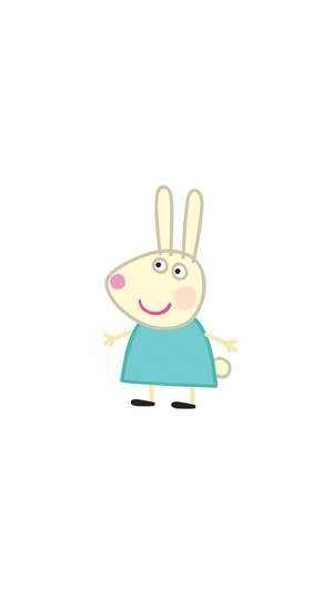 Peppa Pig Phone Rebecca Rabbit White Background Wallpaper