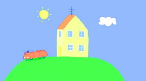 Peppa Pig's Pink House And Red Car! Wallpaper
