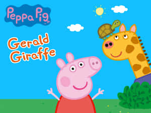 Peppa Pigand Gerald Giraffe Friends Wallpaper