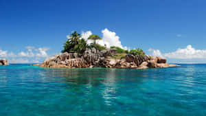 Perfect Paradise View Of A Tropical Island Wallpaper