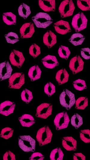 Perfect Pink Lips Portrait Wallpaper