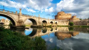 Perfect View At Castel Santangelo Wallpaper