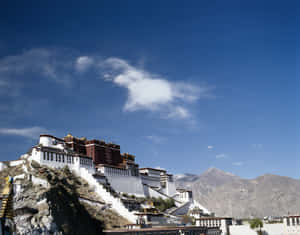 Perfect View Of Potala Palace In Lhasa Wallpaper